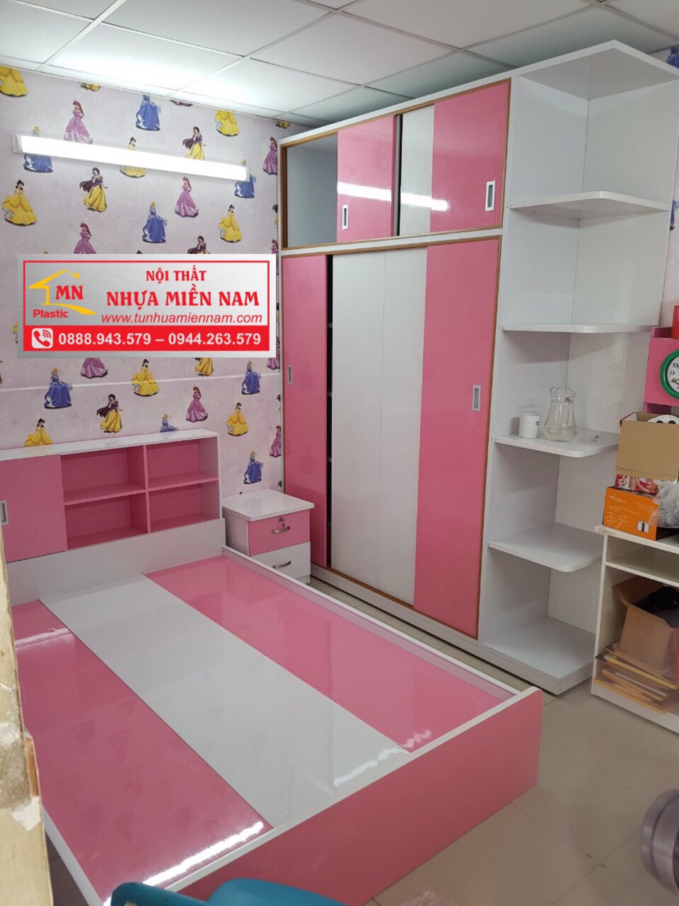 bộ nội thất phòng ngủ nhựa Đài Loan