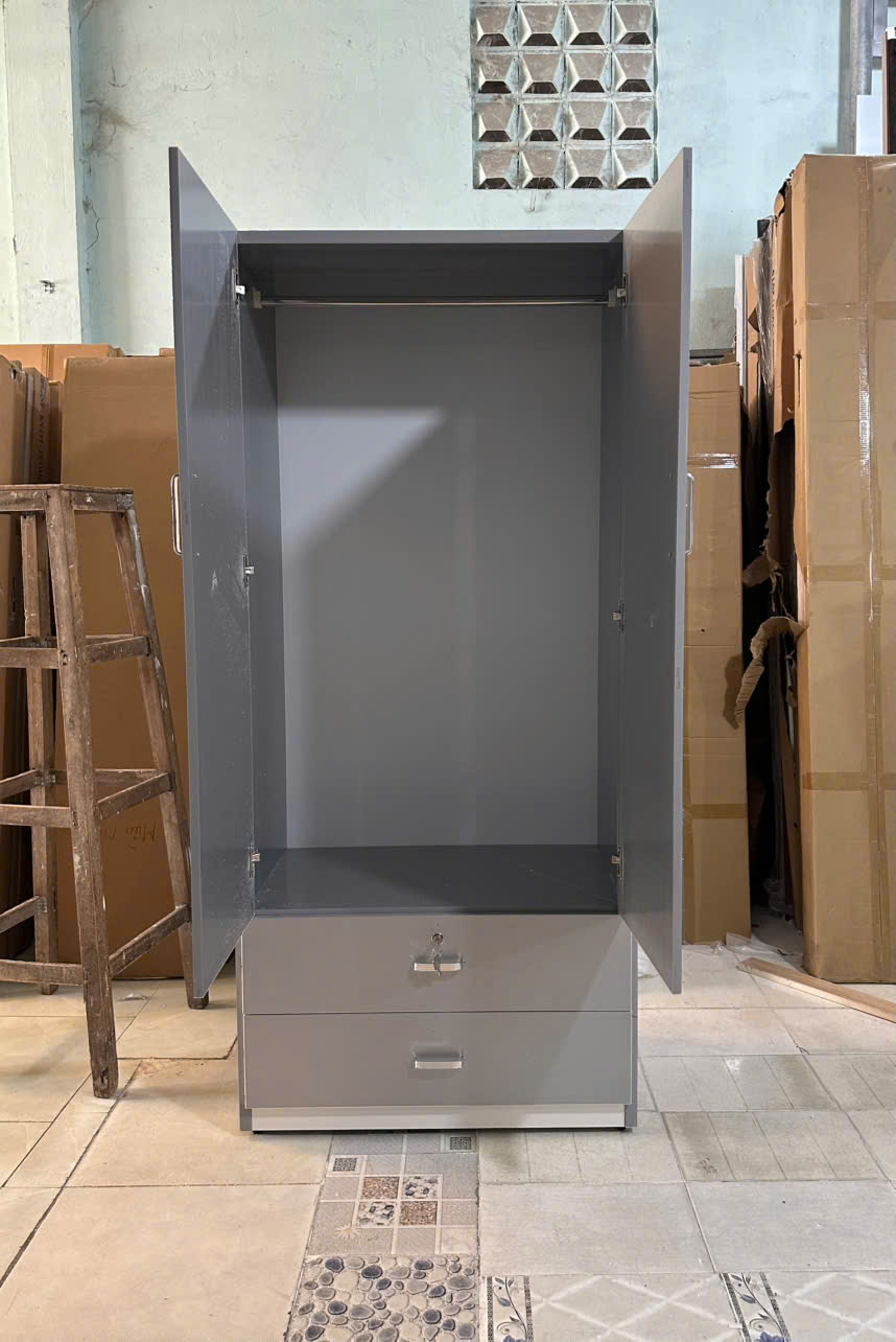 TỦ ÁO 2 CÁNH NHỰA ĐÀI LOAN TGR25XAM - Ảnh 2