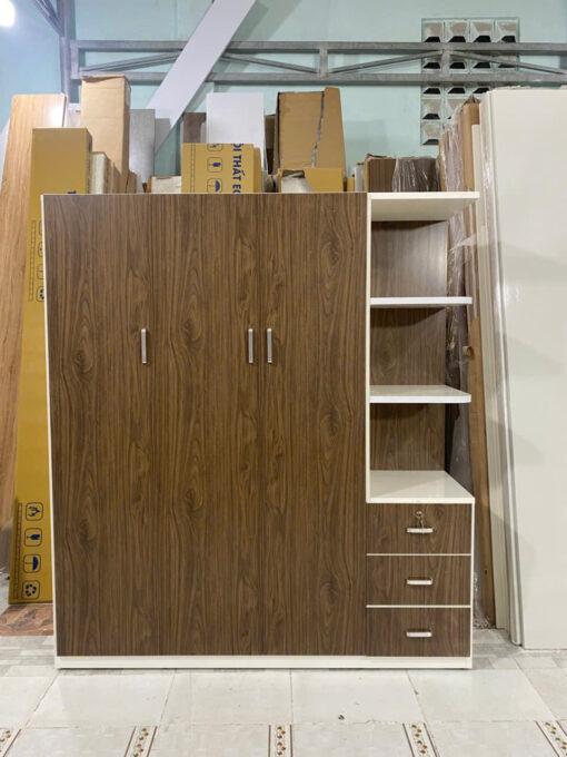 TỦ ÁO 3 CÁNH CÓ KỆ TRANG TRÍ NHỰA CHIN HUEI TNL342
