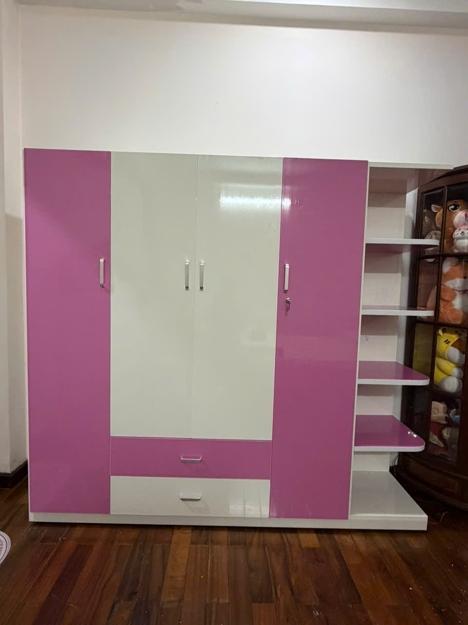 TỦ ÁO 4 CÁNH KỆ TRANG TRÍ NHỰA ĐÀI LOAN TGR264