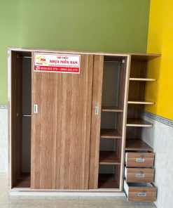 Alternative view of TỦ ÁO CÁNH LÙA NHỰA ĐÀI LOAN CLR199