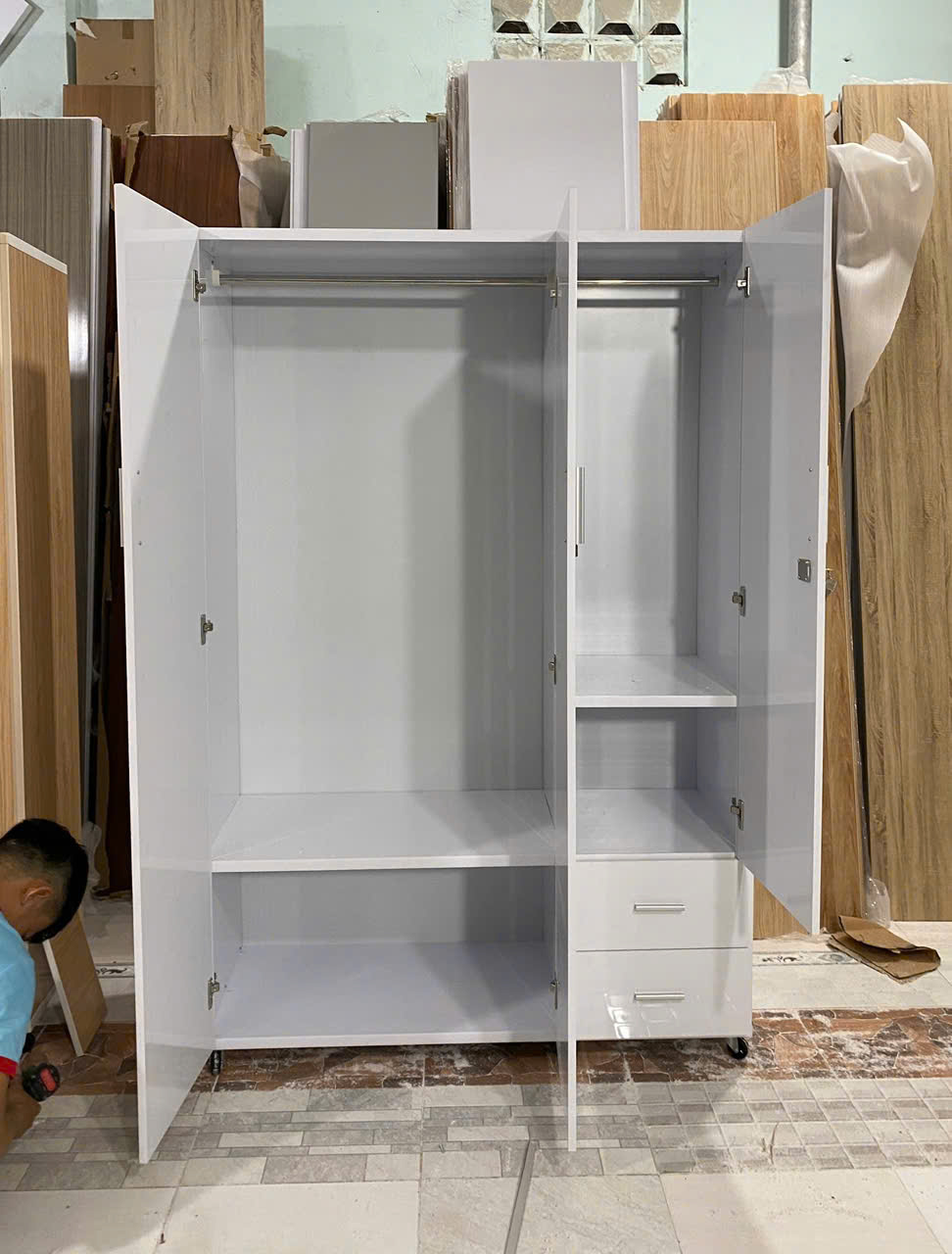 TỦ ÁO 3 CÁNH NHỰA CHIN HUEI TNL421 - Ảnh 2