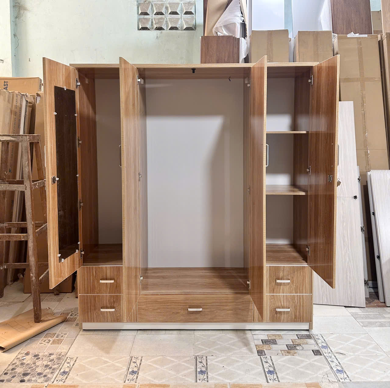 TỦ ÁO 4 CÁNH NHỰA ĐÀI LOAN TGR97C3 - Ảnh 2