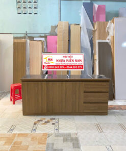 TỦ BẾP DƯỚI NHỰA TRỌN BỘ CỨNG ECOPLAST CAO CẤP BEC72