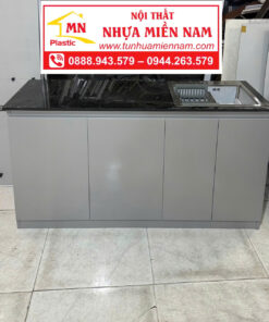 TỦ BẾP DƯỚI NHỰA TRỌN BỘ CỨNG ECOPLAST CAO CẤP BEC74