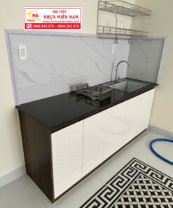 TỦ BẾP DƯỚI NHỰA TRỌN BỘ CỨNG ECOPLAST CAO CẤP BEC71