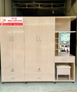 TỦ ÁO 4 CÁNH LIỀN BÀN TRANG ĐIỂM TGR342