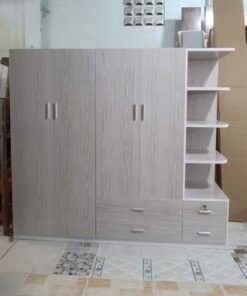 TỦ ÁO 4 CÁNH CÓ KỆ TRANG TRÍ NHỰA CHIN HUEI TNL430