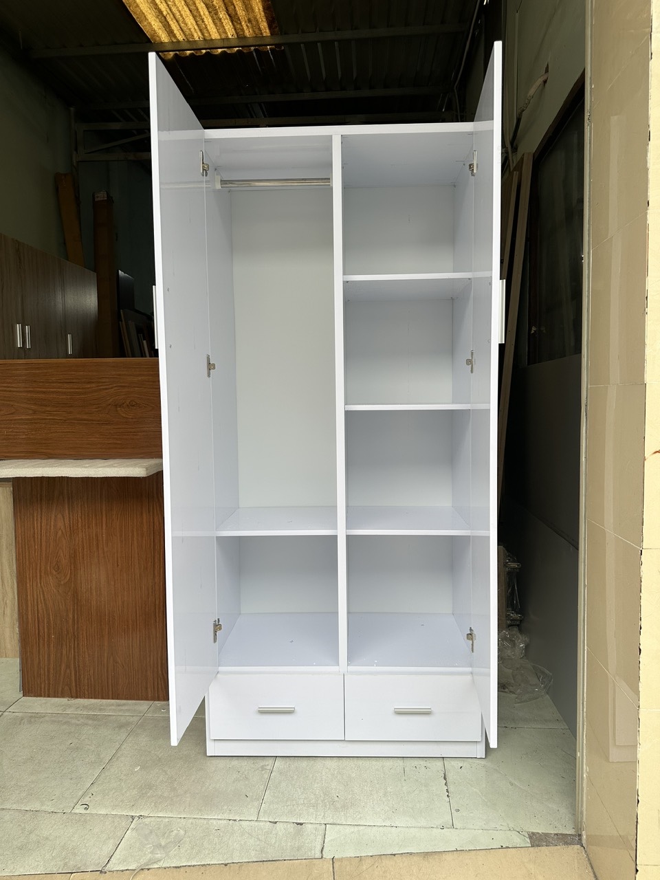 TỦ ÁO 2 CÁNH NHỰA CHIN HUEI TNL432 - Ảnh 2