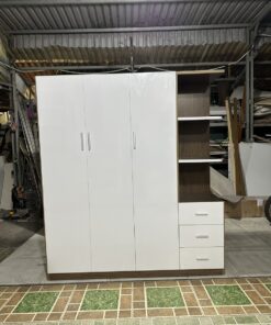 TỦ ÁO 3 CÁNH CÓ KỆ TRANG TRÍ NHỰA CHIN HUEI TNL433
